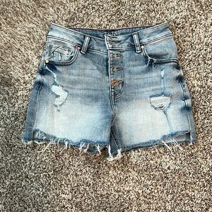 High rise jeans shorts